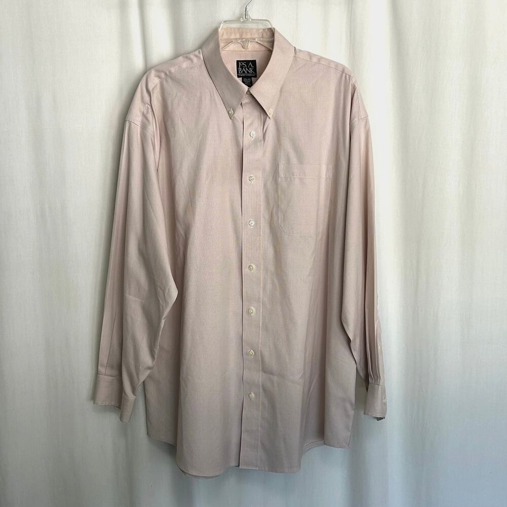 Jos. A. Banks Travelers Collection Long Sleeve‎ Button Up Dress Shirt Size 171/2